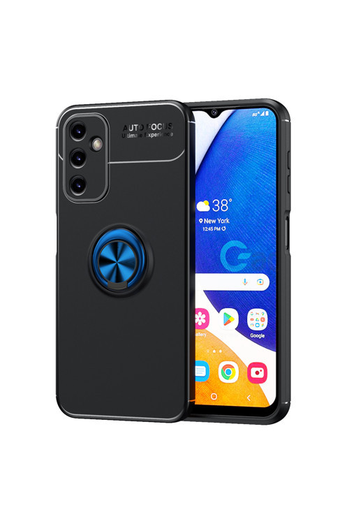 Galaxy A14 Kılıf Klfs Ravel Silikon Kapak - Siyah-Mavi