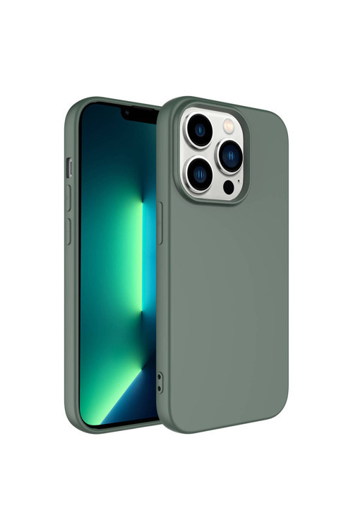 İphone 14 Pro Max Uyumlu Klfs Lsr Lansman Kılıf-Koyu Yeşil