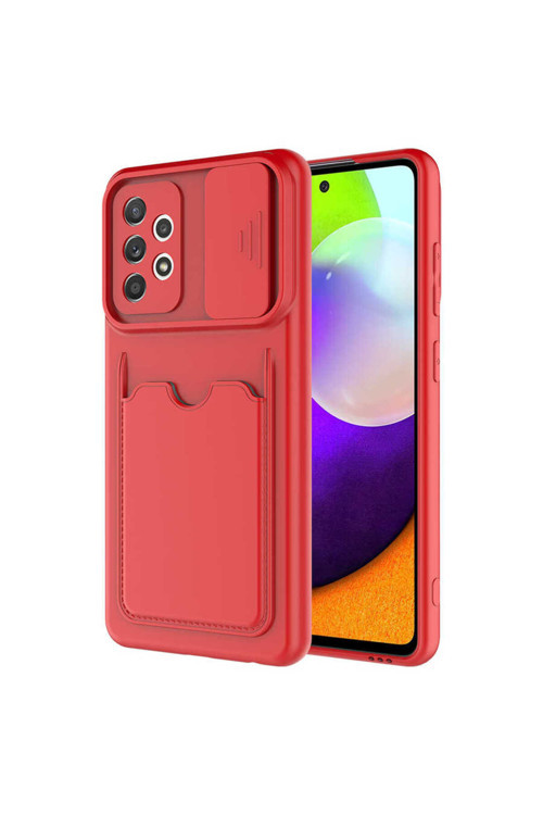 Galaxy A72 Kılıf Klfs Kartix Kapak - Kırmızı