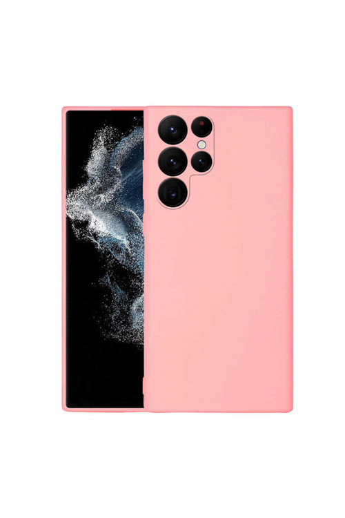 Galaxy S22 Ultra Uyumlu Klfs Mara Lansman Kılıf-Pembe Açık