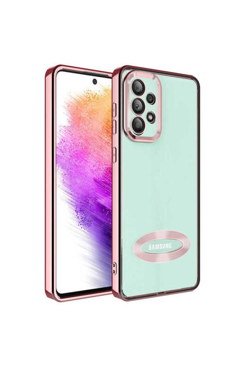 Galaxy A32 4G Kılıf Kamera Korumalı Logo Gösteren Klfs Omega Kapak - Rose Gold