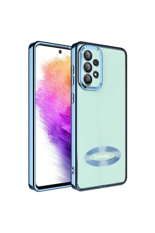 Galaxy A32 4G Kılıf Kamera Korumalı Logo Gösteren Klfs Omega Kapak - Sierra Mavi