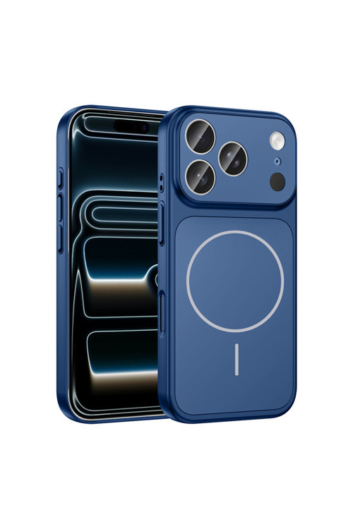 İphone 17 Pro Kılıf Klfs M-Safe Şarj Özellikli Kamera Korumalı Formen Kapak - Mavi