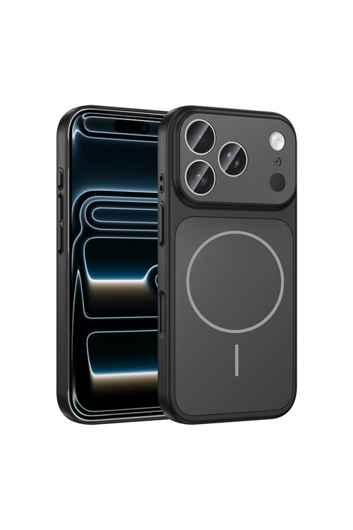 İphone 17 Pro Kılıf Klfs M-Safe Şarj Özellikli Kamera Korumalı Formen Kapak - Siyah