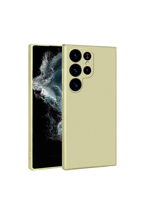 Galaxy S23 Ultra Uyumlu Klfs Premier Silikon Kılıf-Gold