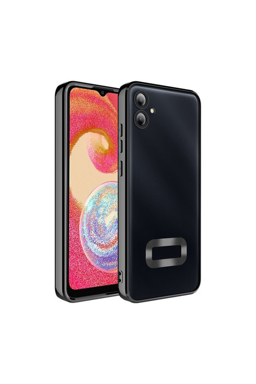 Galaxy A06 Uyumlu Kılıf Kamera Korumalı Logo Gösteren Klfs Omega Kapak-Siyah