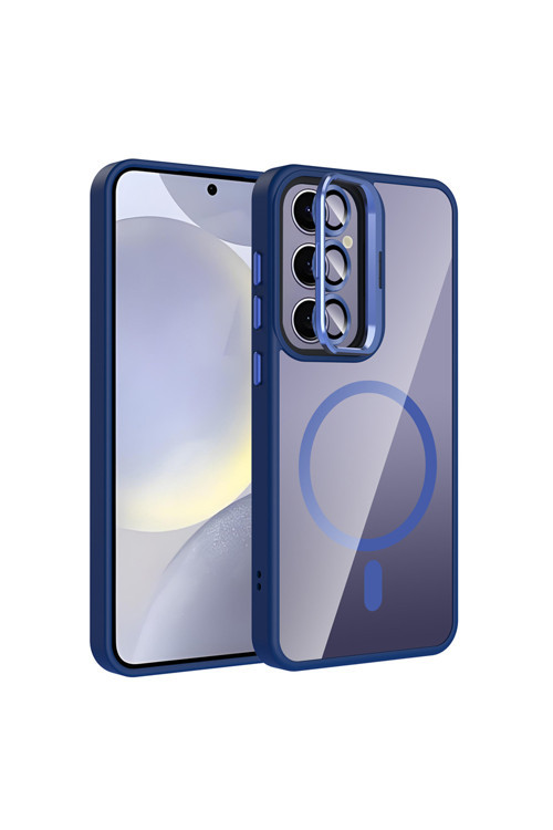 Galaxy S25 Plus Kılıf Standlı Ve Kamera Lens Hediyeli M-Safe Şarj Özellikli Klfs Etro Kapak - Lacive