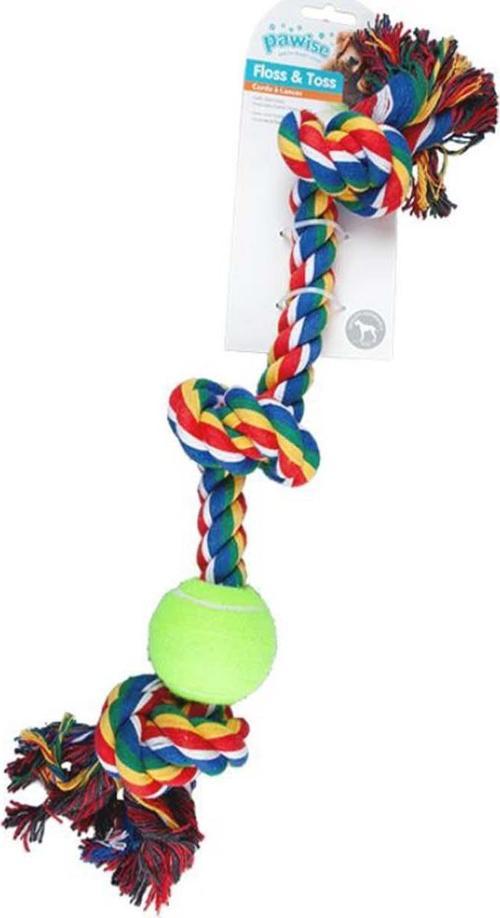 3 Düğümlü Ve Tenis Toplu Kemik İpli Oyuncak 20x11