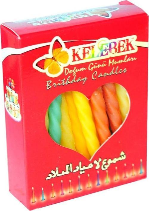 Renkli Doğum Günü Kına Pasta Gelin Kutlama Mumu 22ADET