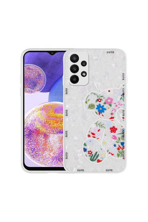 Galaxy A33 5G Kılıf Desenli Sert Silikon Klfs Mumila Kapak - White Bear