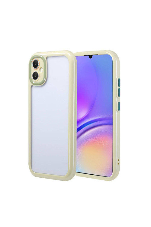 Galaxy A05 Kılıf Kamera Korumalı Renkli Kenar Ve Çerçeve Tasarımlı Klfs Vitamin Kapak-Yeşil
