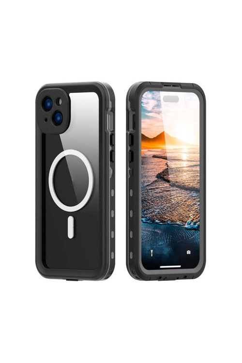 İphone 15 Plus Uyumlu Klfs 1-1 Su Geçirmez Kılıf-Siyah