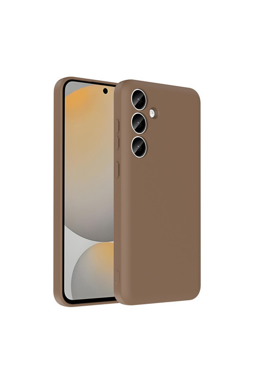 Galaxy A55 Kılıf Kamera Korumalı Kartlık Hazneli Klfs Vitra Kapak - Kahverengi