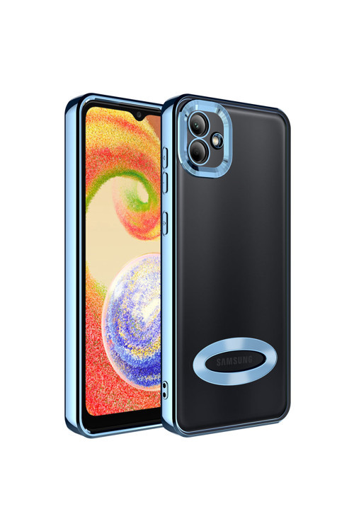 Galaxy A04 Kılıf Kamera Korumalı Logo Gösteren Klfs Omega Kapak - Sierra Mavi