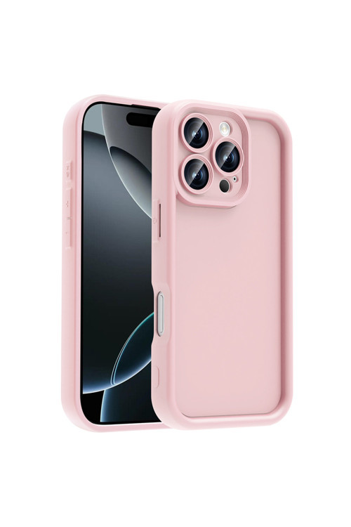 İphone 16 Pro Kılıf Kamera Korumalı Klfs Ananas Kapak - Pembe