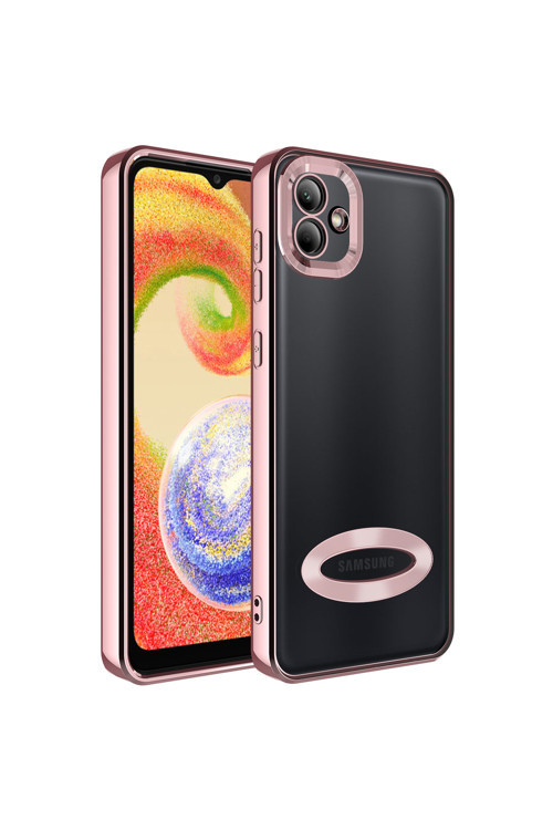 Galaxy A04 Kılıf Kamera Korumalı Logo Gösteren Klfs Omega Kapak - Rose Gold