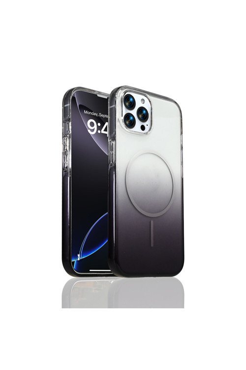 İphone 16 Pro Kılıf M-Safe Şarj Özellikli Zore Septik Silikon Kapak - Siyah
