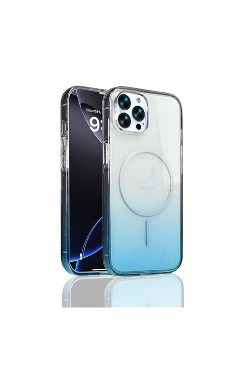 İphone 16 Pro Kılıf M-Safe Şarj Özellikli Zore Septik Silikon Kapak - Turkuaz