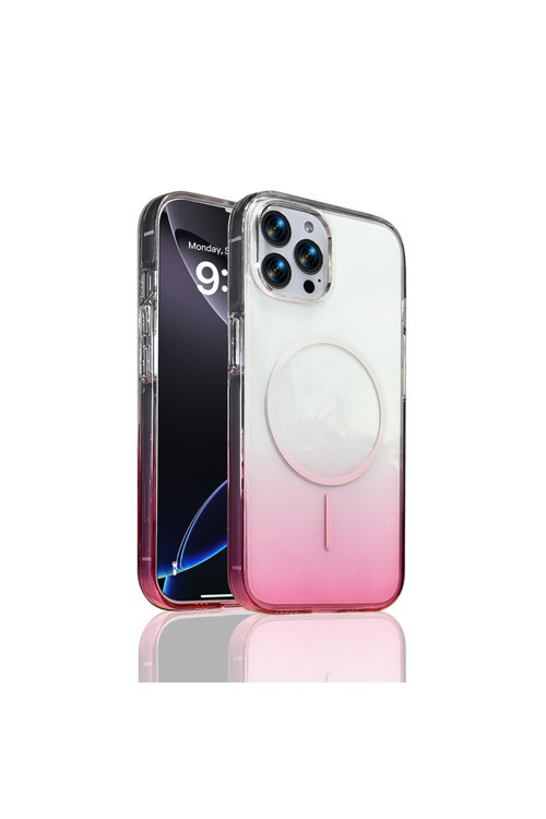 İphone 16 Pro Kılıf M-Safe Şarj Özellikli Zore Septik Silikon Kapak - Pembe