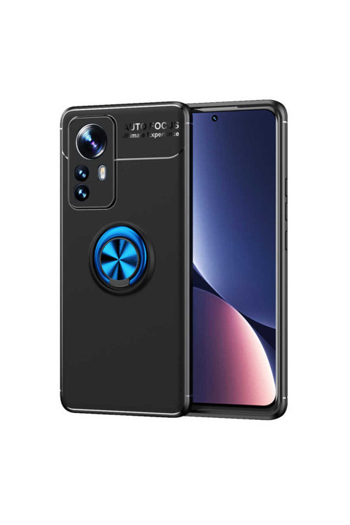 Mi 12 Pro Kılıf Klfs Ravel Silikon Kapak - Siyah-Mavi