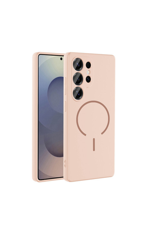 Galaxy S25 Ultra Kılıf M-Safe Şarj Özellikli Klfs Meta Kapak - Rose Pembe