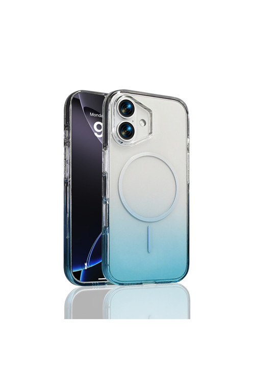 İphone 16 Kılıf M-Safe Şarj Özellikli Zore Septik Silikon Kapak - Turkuaz