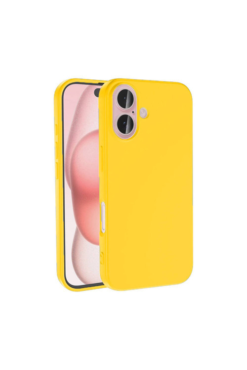 Apple İphone 16 Plus Kılıf Klfs Lsr Lansman Kapak-Sarı