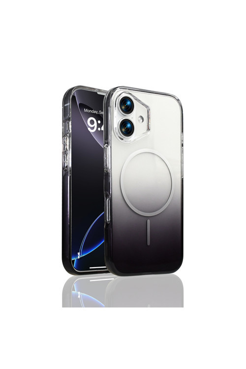 İphone 16 Kılıf M-Safe Şarj Özellikli Zore Septik Silikon Kapak - Siyah