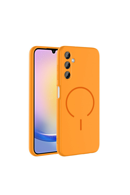 Galaxy A15 Kılıf M-Safe Şarj Özellikli Klfs Meta Kapak - Turuncu