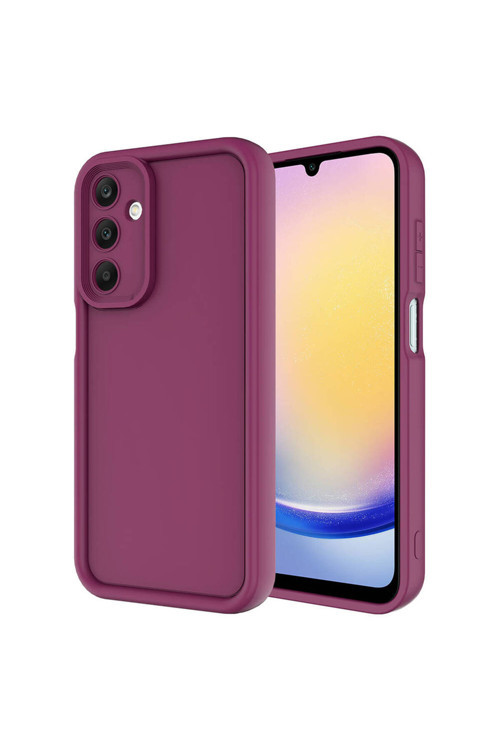 Galaxy A25 Kılıf Kamera Korumalı Klfs Ananas Kapak - Mürdüm