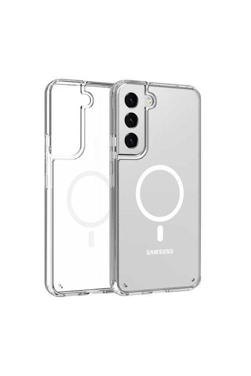 Galaxy S22 Uyumlu Klfs Tacsafe Wireless Kılıf-Renksiz
