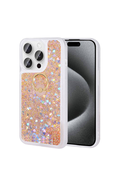 İphone 15 Pro Uyumlu Klfs Milce Kılıf-Gold