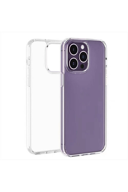 İphone 15 Pro Max Klfs Droga Sararmaz Şeffaf Sert Mika Kılıf-Renksiz