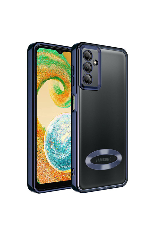 Galaxy A34 Kılıf Kamera Korumalı Logo Gösteren Klfs Omega Kapak - Lacivert