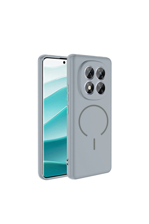 Redmi Note 14 Pro 4G Kılıf M-Safe Şarj Özellikli Klfs Meta Kapak - Titanyum-Gri