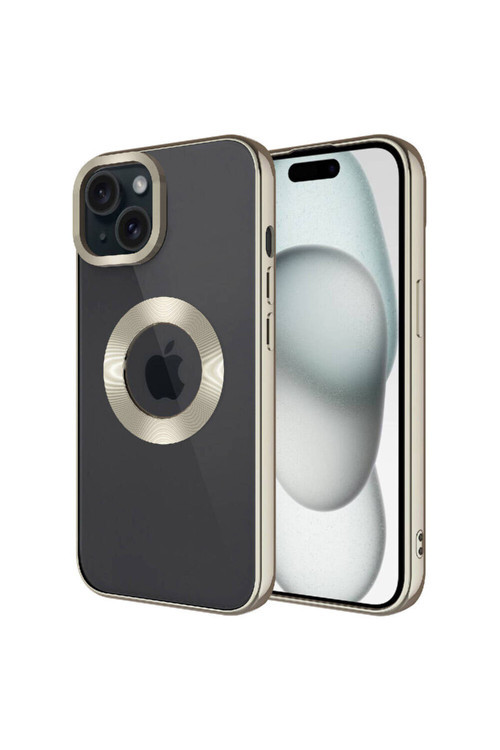 İphone 15 Uyumlu Kamera Korumalı Logo Gösteren Klfs Omega Kılıf-Titanyum