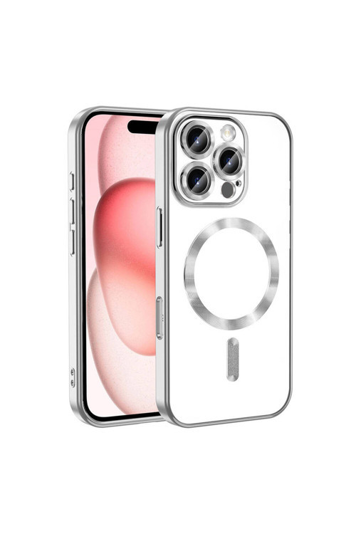 İphone 16 Pro Kılıf Kamera Korumalı Magsafe Wireless Şarj Özellikli Klfs Demre Kapak - Titanyum