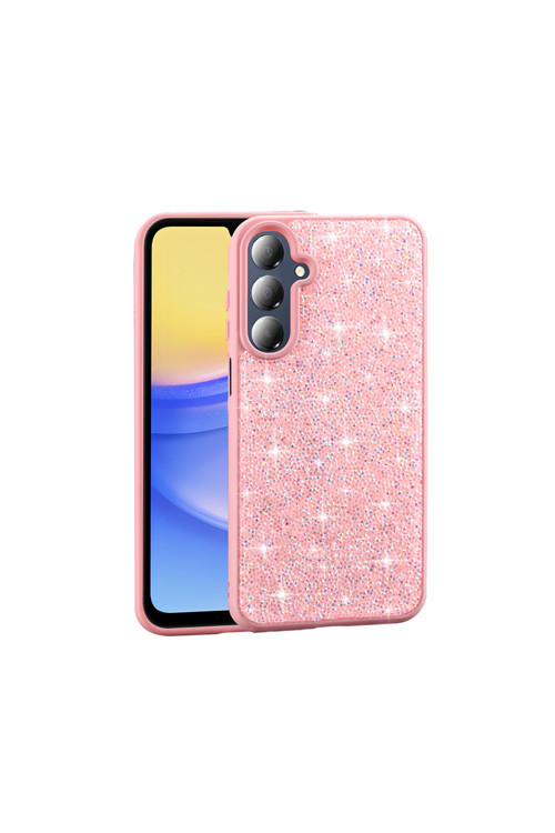 Galaxy A26 Kılıf Parlak Taşlı Tasarım Klfs Pırlanta Kapak - Pembe