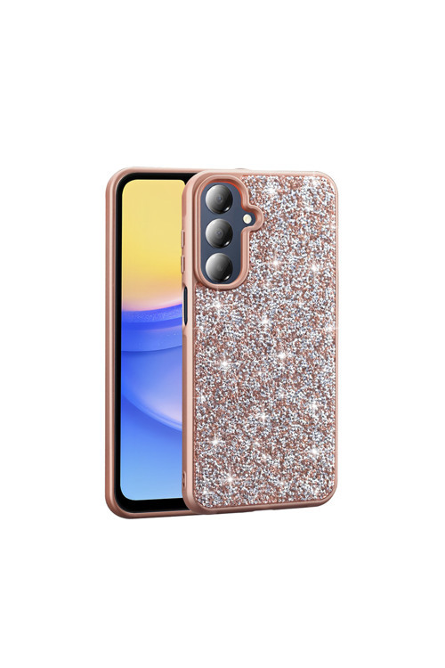 Galaxy A26 Kılıf Parlak Taşlı Tasarım Klfs Pırlanta Kapak - Gold