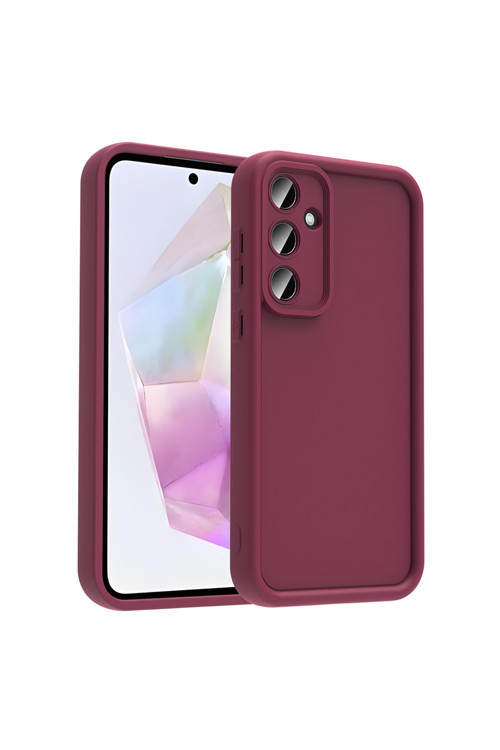 Galaxy A36 Kılıf Kamera Korumalı Klfs Ananas Kapak - Mürdüm