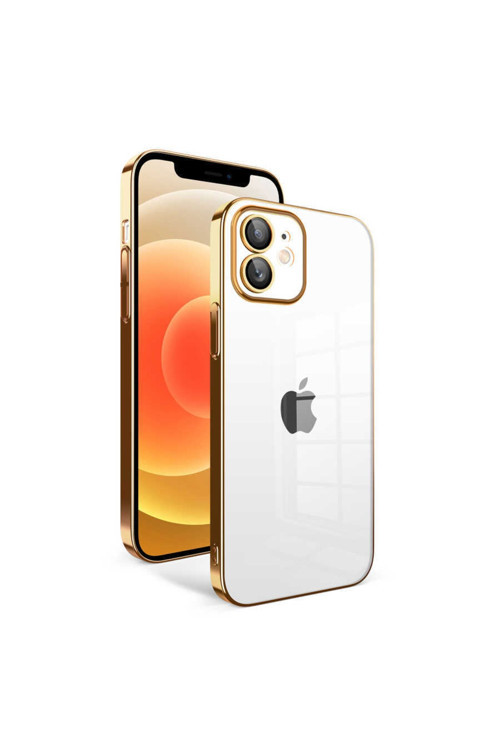 Apple Iphone 12 Kılıf Kamera Korumalı Renkli Çerçeveli Jarga Kapak