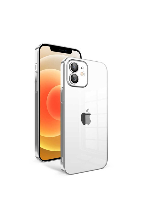 Apple Iphone 12 Kılıf Kamera Korumalı Renkli Çerçeveli Jarga Kapak