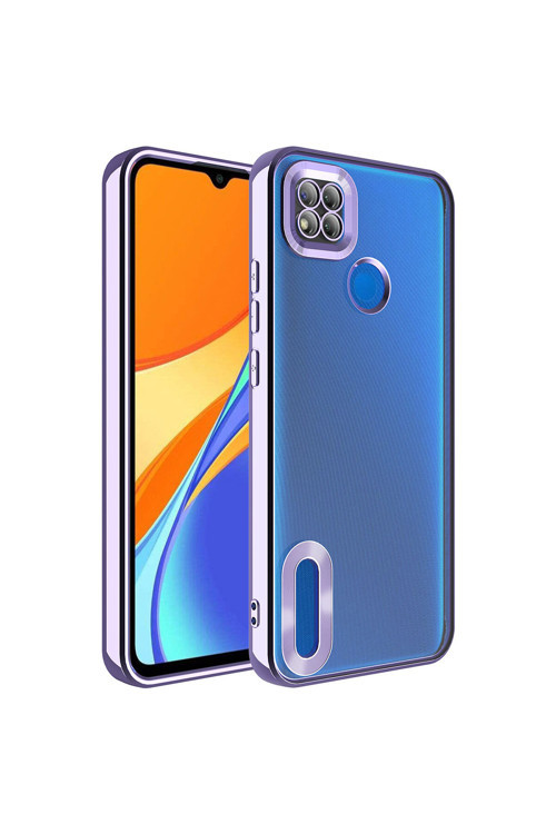 Redmi 10A Kılıf Kamera Korumalı Logo Gösteren Klfs Omega Kapak - Lila
