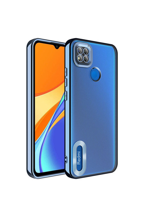 Redmi 10A Kılıf Kamera Korumalı Logo Gösteren Klfs Omega Kapak - Sierra Mavi