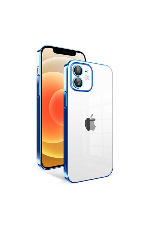 Apple Iphone 12 Kılıf Kamera Korumalı Renkli Çerçeveli Jarga Kapak
