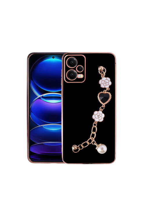 Redmi Note 12 5G Kılıf El Tutamaçlı Kamera Korumalı Klfs Taka Silikon Kapak - Siyah