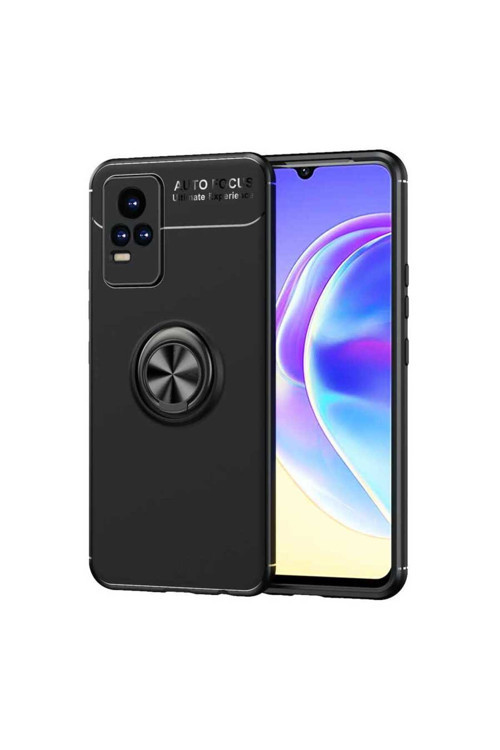 Vivo V21E Kılıf Klfs Ravel Silikon Kapak - Siyah