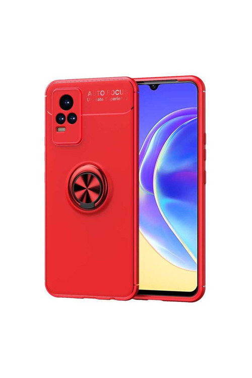 Vivo V21E Kılıf Klfs Ravel Silikon Kapak - Kırmızı