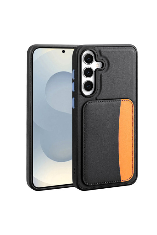Galaxy A36 Kılıf Kartlıklı Klfs X-Kart Silikon Kapak - Siyah