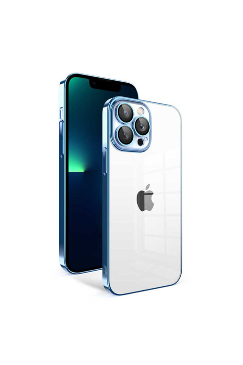 Apple İphone 13 Pro Max Kılıf Kamera Korumalı Renkli Çerçeveli Zore Garaj Kapak